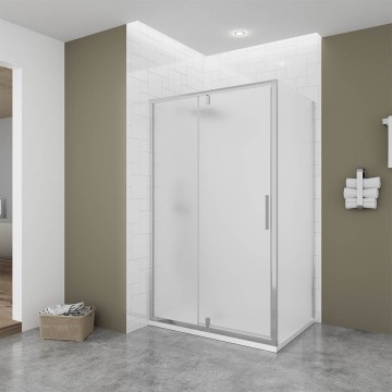 Боковая панель Veconi Ottimo SP CH, 800х1900 хром, стекло матовое