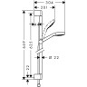 Душевой гарнитур Hansgrohe Croma Select S Multi 26560400 хром