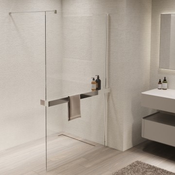 Душевая перегородка Волк-Ин (Walk-In) VSW-1HR900CL, 900*2000, хром, стекло прозрачное