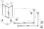 Душевой уголок Ультима (Ultima) VSR-7UL8012CLG, 1200*800, брашированное золото, стекло прозрачное,