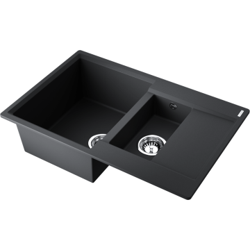 Кухонная мойка Omoikiri Daisen 78-2T-BL Tetogranit/черный
