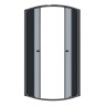 Душевое ограждение Niagara Eco NG-1003-14T (80х80х190) четверть круга,раздвижное,черный,стекло тонированное,1 место