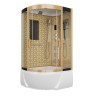 Душевая кабина Niagara Luxe NG-7712GR (80x120х215) высокий поддон(38см),дверь раздвижная,стенки золото,4 места