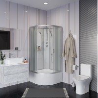 Душевая кабина Niagara Classic NG-2309-14BKT (100х100х210) высокий поддон(40см),стекло матовое,4 места