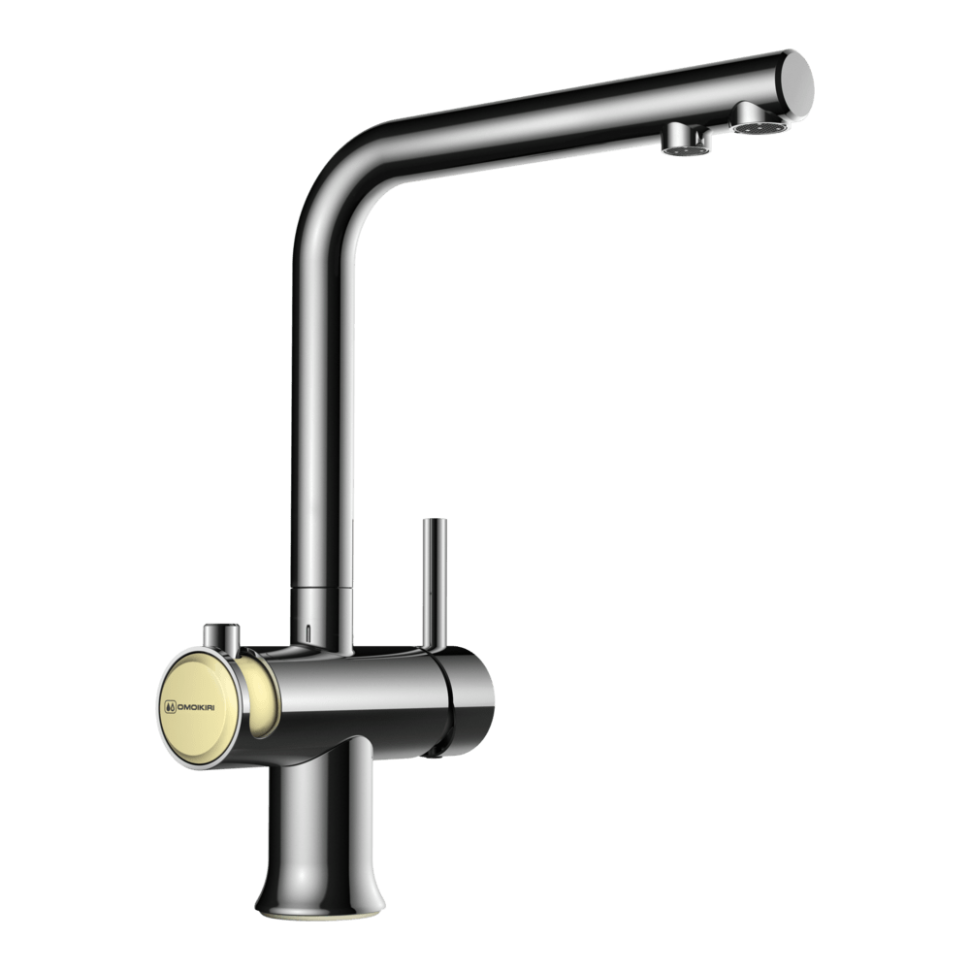 Смеситель для кухни Omoikiri Hotaru-CH-BE латунь/хром/ваниль