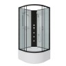 Душевая кабина Niagara Classic NG-6709-14BKG (100х100х200)высокий поддон(45см),черный,стекло прозрачное,4 места
