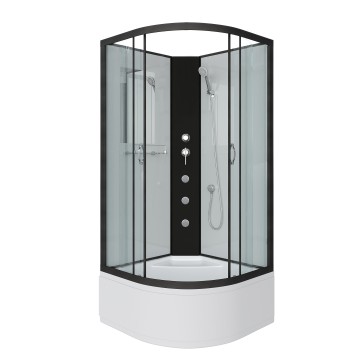 Душевая кабина Niagara Classic NG-6709-14BKG (100х100х200)высокий поддон(45см),черный,стекло прозрачное,4 места