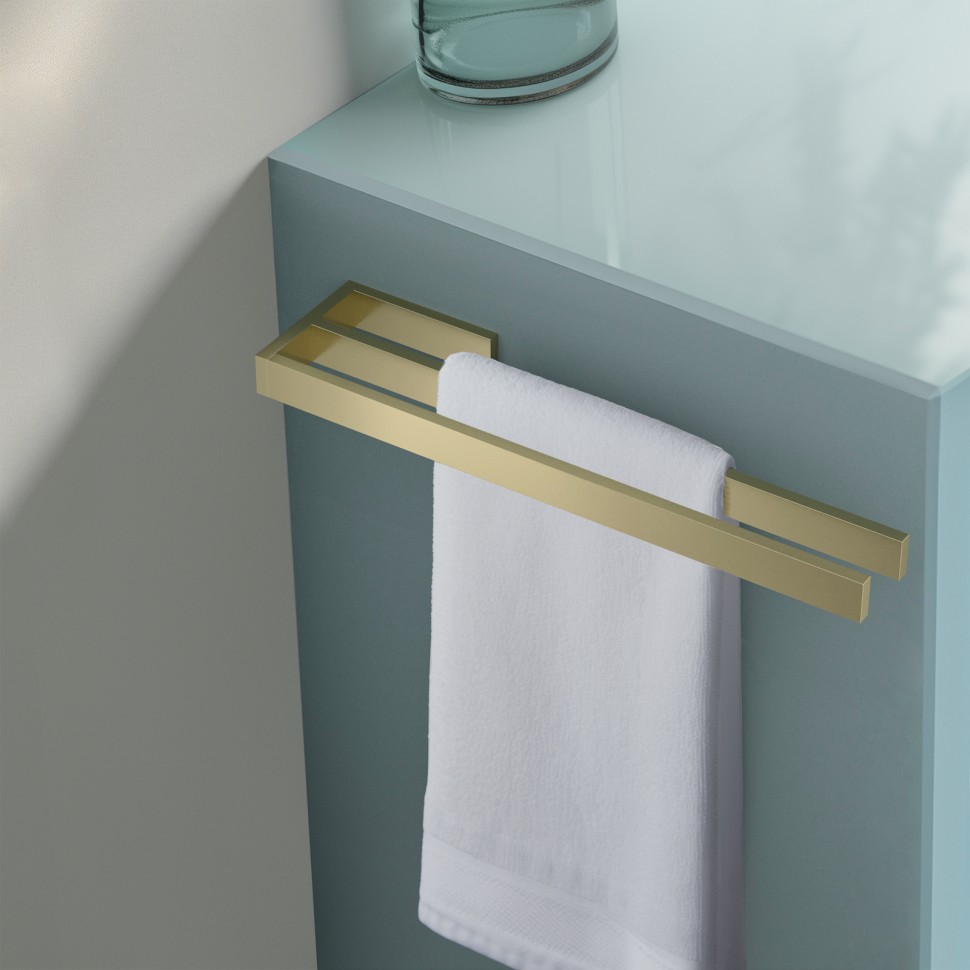 Полотенцедержатель двойной Timo Petruma 15252/17 золото матовое