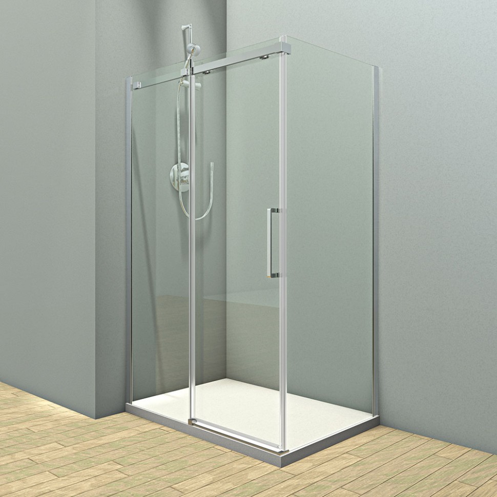 Душевой угол Veconi Rovigo RV-070CH, 1600х900х1950, хром, стекло прозрачное
