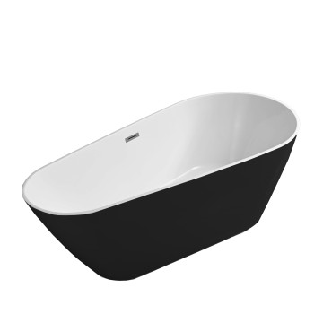 Ванна отдельностоящая Grossman Fly GR-1102MB (170х80х60) цвет черный/белый матовый,1 место