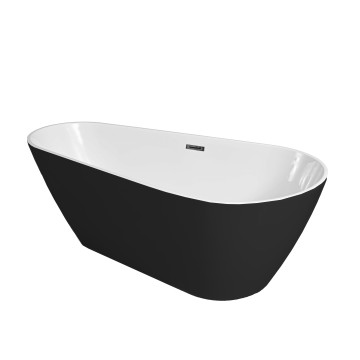 Ванна отдельностоящая Grossman Fly GR-1102MB (170х80х60) цвет черный/белый матовый,1 место