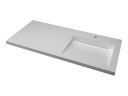 Тумба подвесная STYLE LINE "Даллас ЛЕОН 120", Люкс белая, PLUS с раковиной ESTETUS ЛЕОН 1200*549 правый