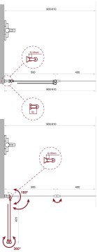 Душевая шторка на ванну BelBagno UNO-V-2-90/150-C-Cr