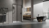 Душевая дверь Slim VDS-6SL130CLB, 1300, черный, стекло прозрачное