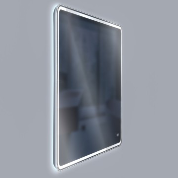 Зеркало LED VLM-3VC800-2 800х600 c сенсорным выключателем и диммером, антизапотевание