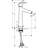 Смеситель для раковины Hansgrohe Talis S 190, без сливного набора 72032000, хром