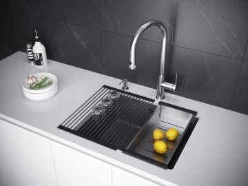 Мойка LUMI 55UNI, IT-GRANIT, LU55-AN, антрацит, 555х460, Paulmark