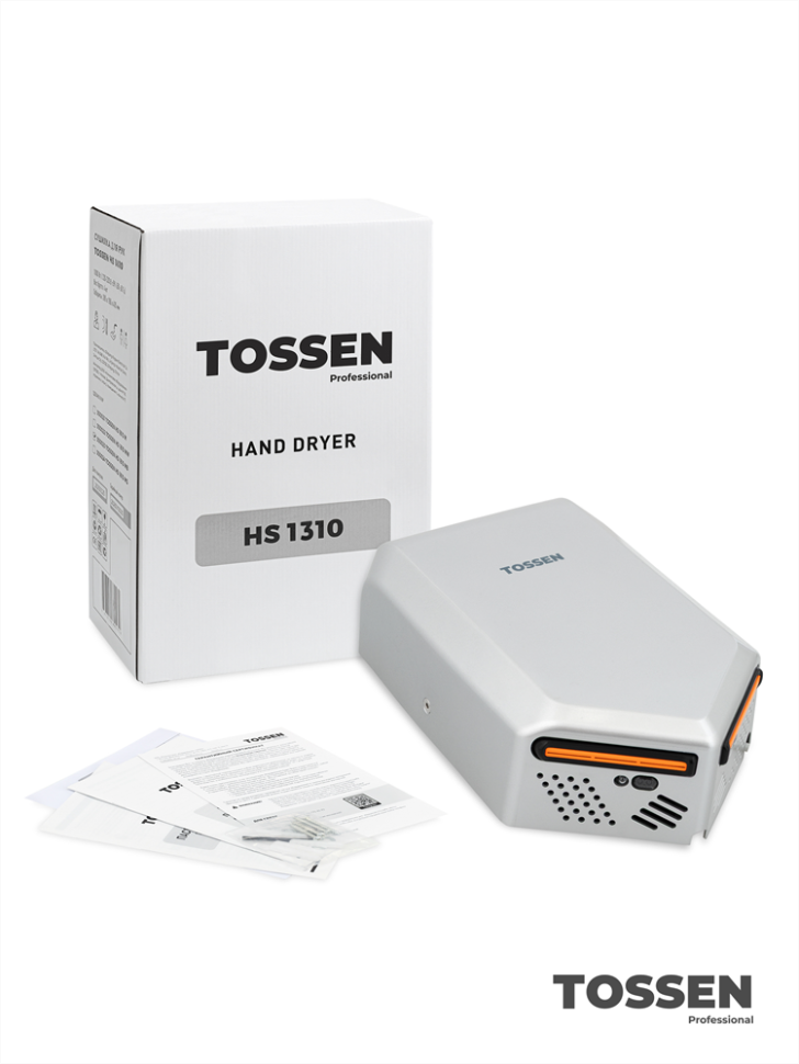 TOSSEN HS 1310 M - высокоскоростная сушилка для рук (ABS-пластик) (коллекция «Классический серый»)