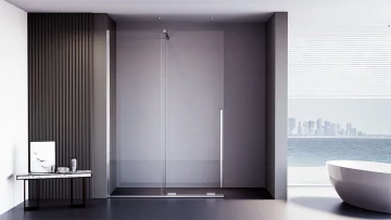 Душевая перегородка Veconi Premium Trento PTDW-50CH, 1300x2000, хром, стекло прозрачное
