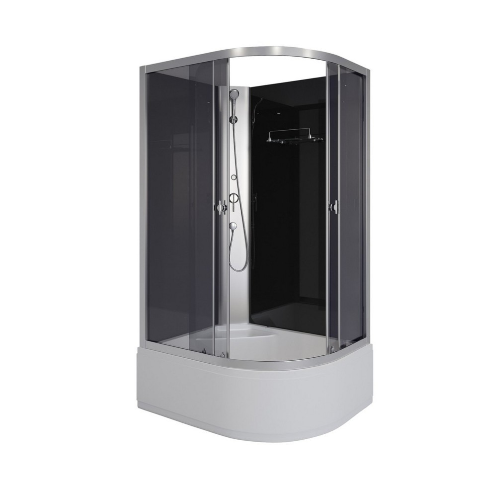 Душевая кабина Niagara Eco E110/80/40L/TN/BK (110х80х195) высокий поддон(40см),стекло черное,4 места