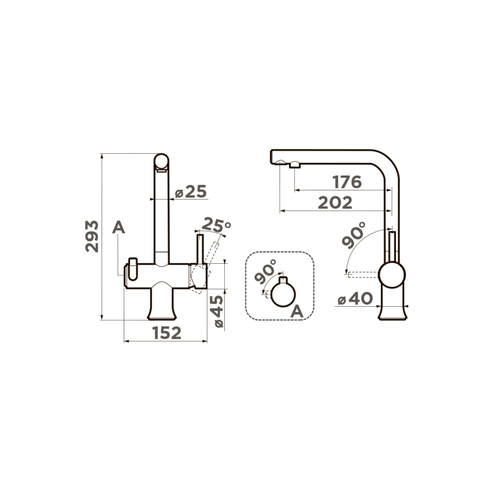 Смеситель для кухни Omoikiri Hotaru-GB латунь/графит