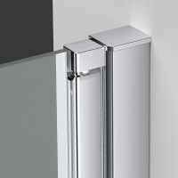 Душевая дверь Alpha VDP-3AL850CLB, черный матовый, стекло прозрачное