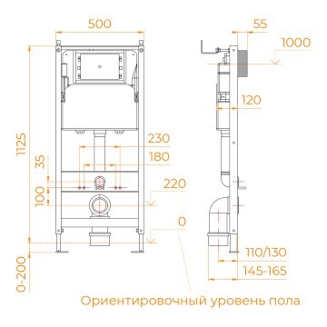 Система инсталляции для унитазов RGW SWI-02