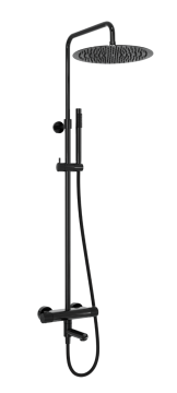 Душевая система MILLEAU Tissage ML8075BKS.DT-GB (Cool touch) с изливом, Черный глянец