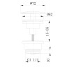 Донный клапан ABBER AF0012W без перелива, фиксированный, белый