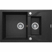 Гранитная мойка, 1.5-чаши с осушкой