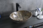 Раковина Gid Mnc138T 54472 накладная под камень глянцевая 41x34x15