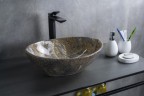 Раковина Gid Mnc138T 54472 накладная под камень глянцевая 41x34x15