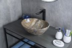 Раковина Gid Mnc138T 54472 накладная под камень глянцевая 41x34x15