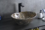 Раковина Gid Mnc138T 54472 накладная под камень глянцевая 41x34x15