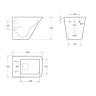 Чаша подвесного унитаза BelBagno MARMI BB052CHR