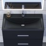 Раковина для ванной кварцевая Uperwood Foster Quartz 80х45,5х17,5 см, черная матовая, космос