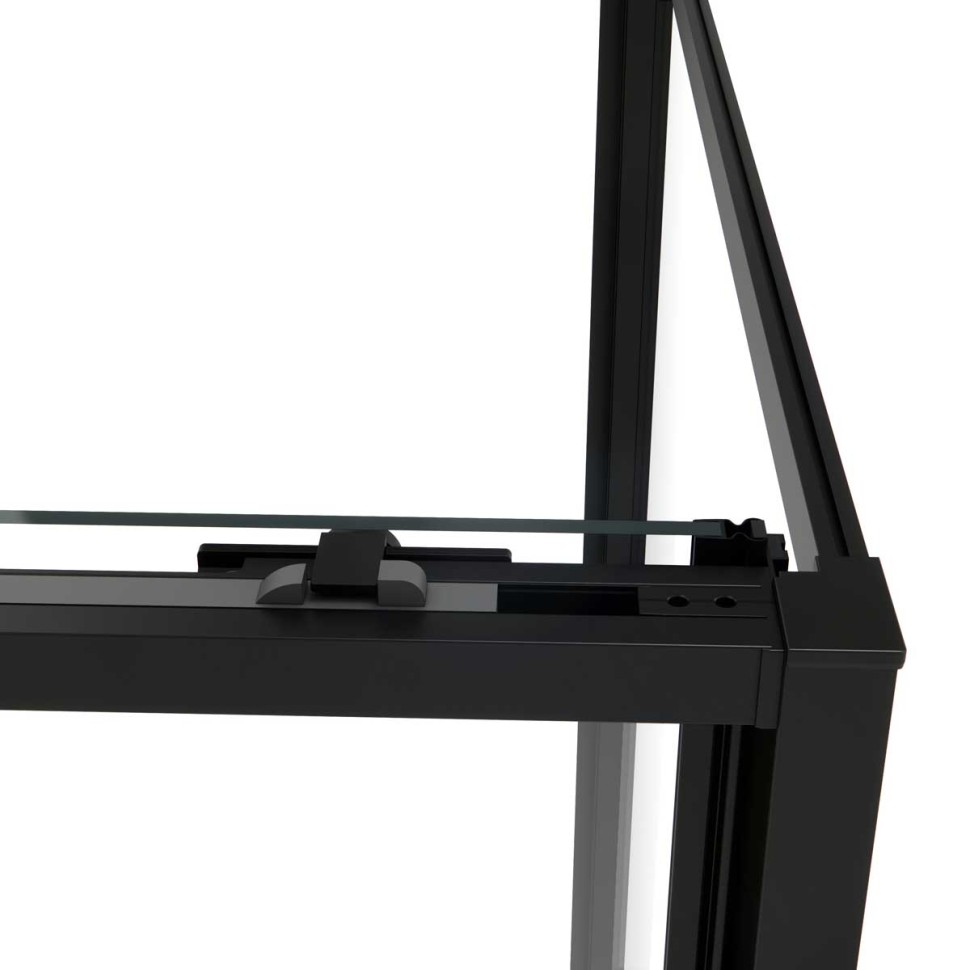 Душевой уголок Slim Soft VSR-1SS1010CLB, 1000*1000, черный, стекло прозрачное