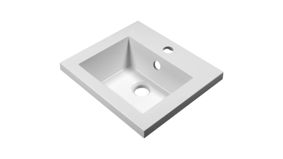 Раковина для ванной 40 см, Uperwood Eva, белая глянцевая