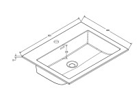Раковина VCB-13600G из кварца, цвет серый