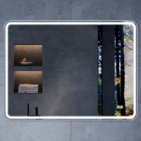 Зеркало LED VLM-3VC1007-2 1000х700 c сенсорным выключателем и диммером, антизапотевание