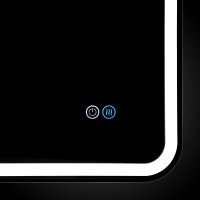 Зеркало LED VLM-3VC1007-2 1000х700 c сенсорным выключателем и диммером, антизапотевание