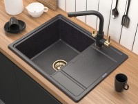Мойка FLUGEN 50-650, IT-GRANIT, PM216550-BL, черный , 650х500 мм, Paulmark