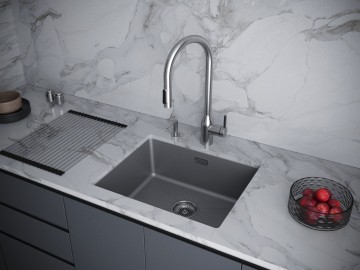 Мойка LUMI 55UNI, IT-GRANIT, LU55-BE, бежевый, 555х460, Paulmark