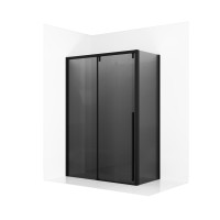 Душевое ограждение Ambassador Intense 110022203IBB-110IBB (140х110х200) прямоугольник,черный,стекло тонированное,раздвижная,2 места