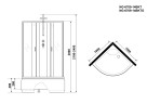 Душевая кабина Niagara Classic NG-6709-14BKTG (100х100х210)высокий поддон(45см),черный,стекло прозрачное,4 места