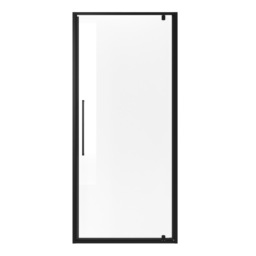 Дверь в нишу Niagara Nova NG-85-8AB (80х195) черный матовый,стекло прозрачное,дверь распашная,1 место