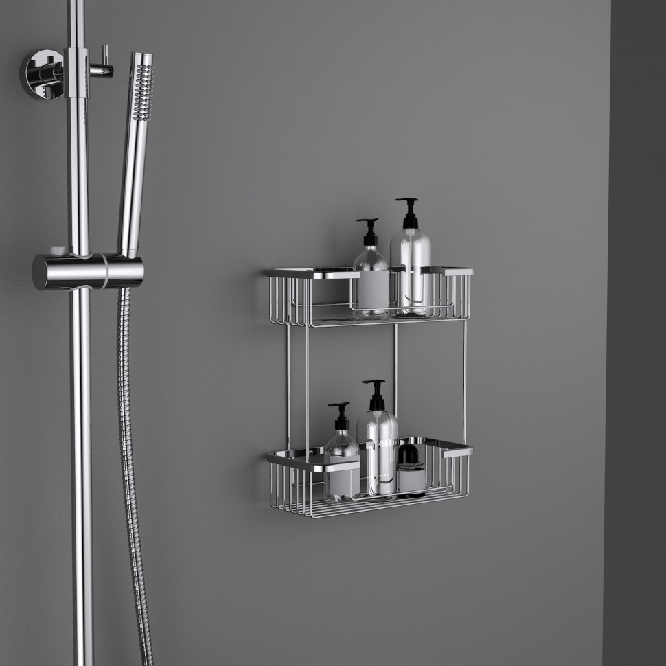 Полка двойная Timo Saona 13083/00 хром