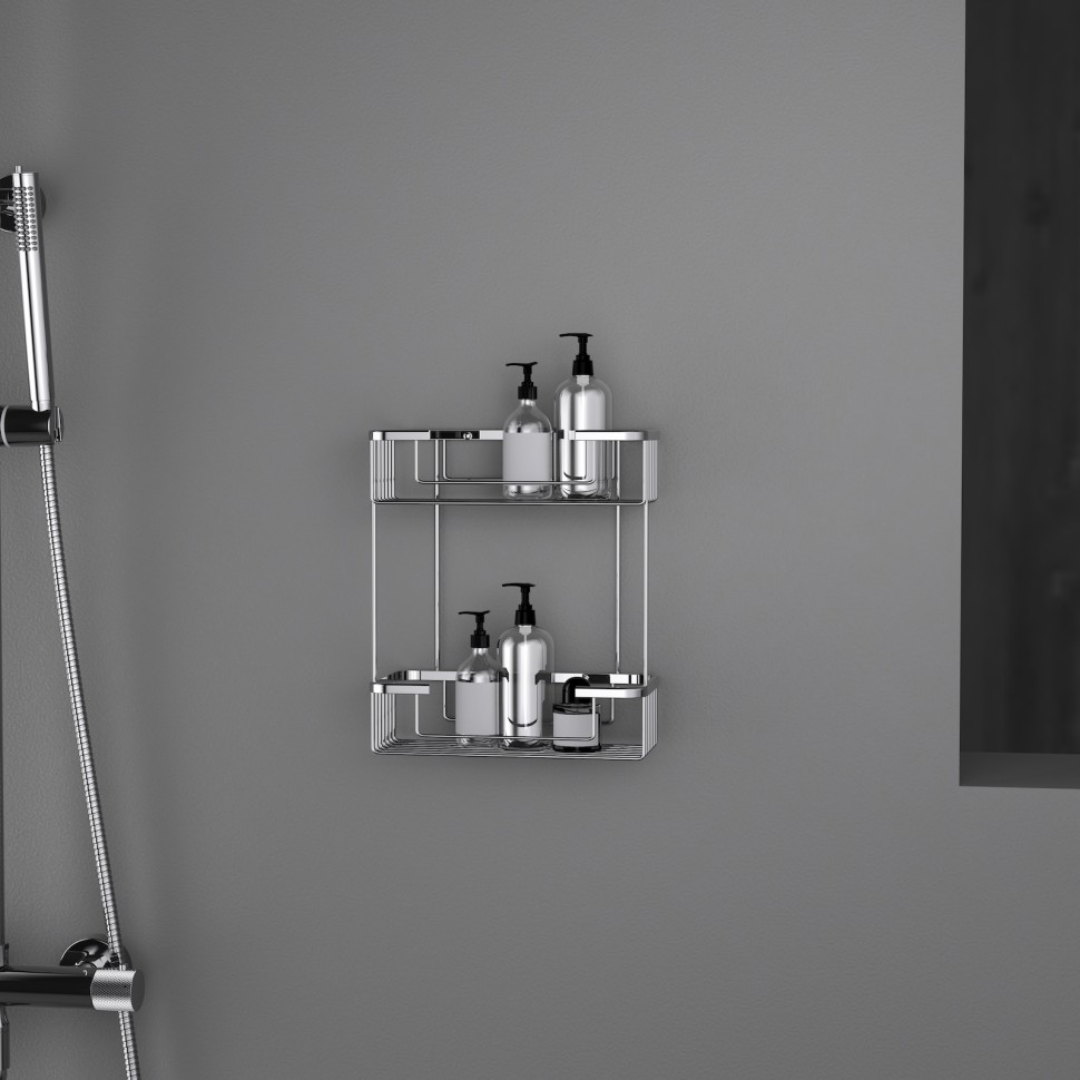 Полка двойная Timo Saona 13083/00 хром