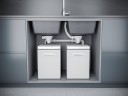 Сифон телескопический двойной с круглым переливом Trust, PM1023-CR, хром, Paulmark