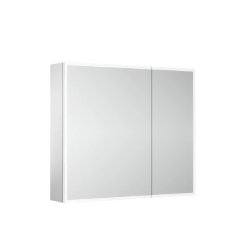 Зеркальный шкаф для ванной комнаты из алюминия SANCOS Evoke 900x700х136 мм с LED подсветкой, арт. SC8090